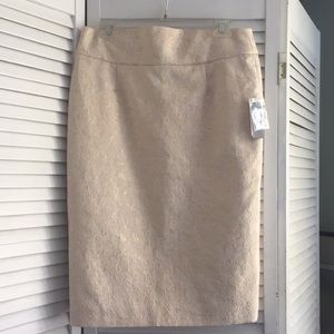 NWT Premise gold and ivory pencil skirt